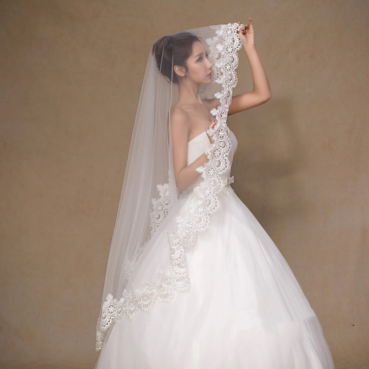 Wholesale White Bride Veil Cheap Wedding Accessories Ready To Ship