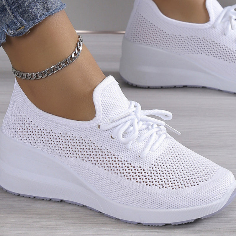 Mesh Breathable Platform Athletic Shoes