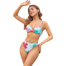Women's Sexy Bikini Print Bandage Swimwear