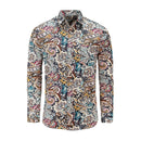 Men's printed slim long sleeve shirt