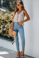 Button Fly Skinny Jeans