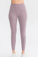 High Waist Ankle-Length Sports Leggings with Pockets