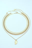 Kiss of Enchantment Triple-Layered Necklace with Pendant