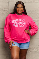 Simply Love Full Size IN MY LOVER ERA Round Neck Sweatshirt