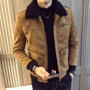 Suede slim jacket