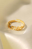 XMAS Letter Stainless Steel Ring