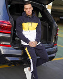 Autumn Fitness Suit Stitching Contrast Color Hooded Suit