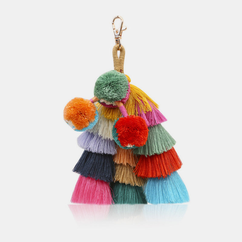 Tassel Cotton Cord Alloy Key Chain