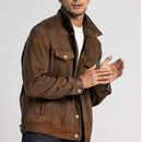 New Suede Jacket Lapel Men's Workwear Coat