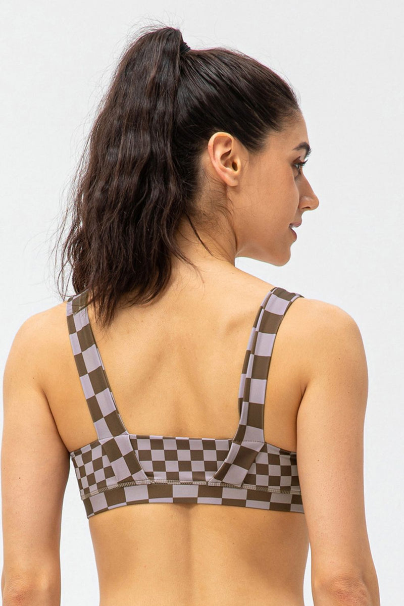 Checkered Sports Bra