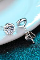 Inlaid 1 Carat Moissanite Stud Earrings