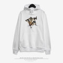 Three-dimensional cat print hoodie
