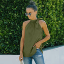 Printed Sleeveless Halter Neck Top