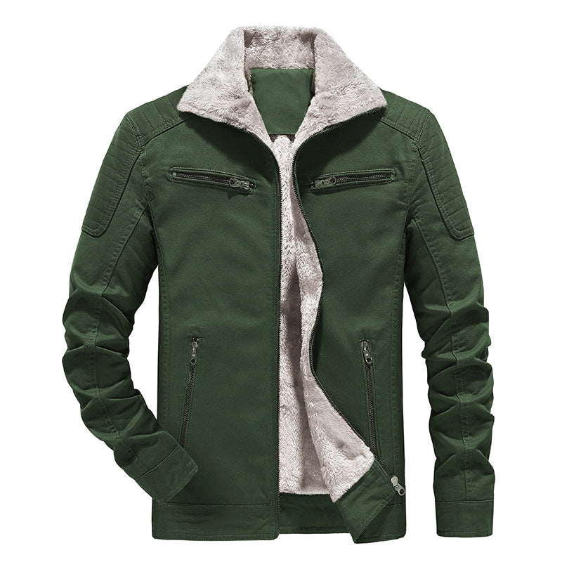 Jacket Coat Men's Fleece Heavy Coat Lamb Fleece