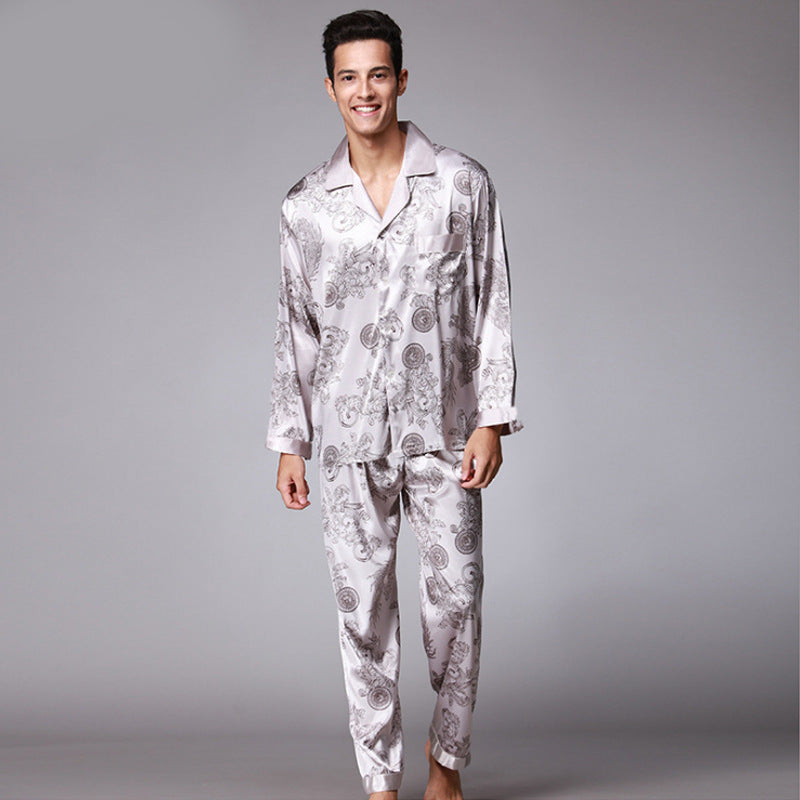 Men's Long Sleeve Pants Pajamas Set
