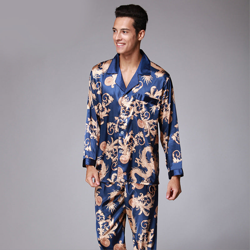 Men's Long Sleeve Pants Pajamas Set