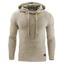 European and American Men's Jacquard Sweater Long-sleeved Hoodie Warm Color Hooded Sweatshirt Jacket