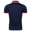 Men's Stitching POLO Shirt Plus Size Men's Short Sleeves