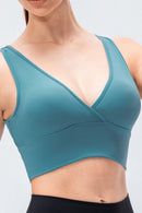 Reversible Cropped Surplice Yoga Tank