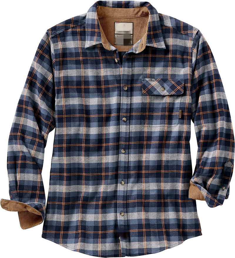 New Men's Color Matching Plaid Printed Shirt