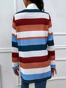 Color Block Open Front Cardigan