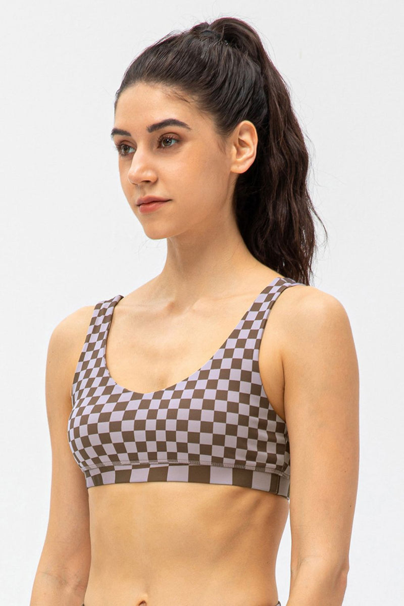 Checkered Sports Bra