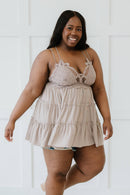 Zenana Cross My Heart Full Size Lace Cami in Ash Mocha