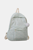 Printed Polyester Large Backpack (Fluffy Ball Included)