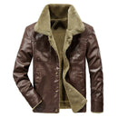 Plush thick leather jacket