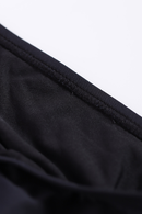 Black White Dot Print Halterneck Tankini Set