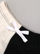 Girls Tricolor One-Shoulder Tank and Shorts Set