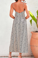 Printed Spaghetti Strap Maxi Dress