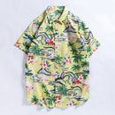 Casual plus size beach Hawaiian men's shirt