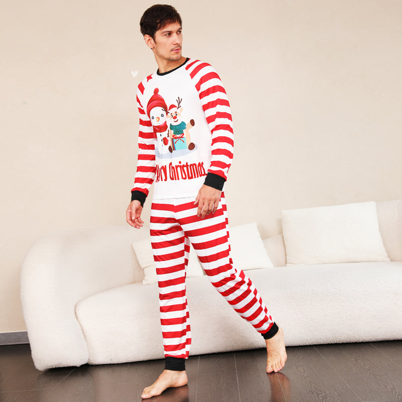 MERRY CHRISTMAS Graphic Top and Striped Pants Set