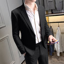 Two-Piece All-Match Solid Color British Style Suit