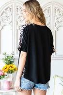 LET'S GO GIRLS Round Neck Short Sleeve T-Shirt