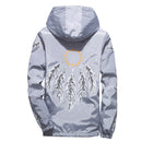 Large Size Hooded Jacket Print Jacket