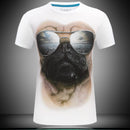 Fashion 3D hound print Casual Short Sleeve