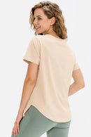 Curved Hem Athletic T-Shirt