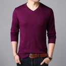 Long-sleeved Solid Color Casual Young Men's Bottoming Shirt