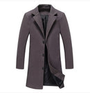 2021 Autumn And Winter New Mens Solid Color Casual Business Woolen Coats