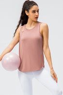 Cutout Side Slit Athletic Tank