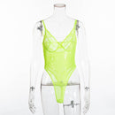 Cryptographic lace bodysuit For women backless