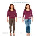 Women Fashion Faux Denim Jeans Leggings Real Pocket