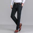 Fall Straight Business Loose Middle-Aged Stretch Casual Jeans