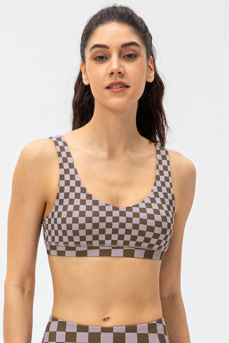 Checkered Sports Bra