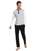 Men Striped Home Suit