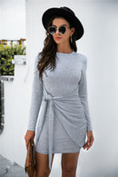 Knotted Ruched Dress