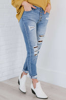 Kancan Untamed Full Size Run Leopard Lined Skinny Jeans