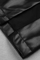 Lace Up PU Leather Cami and Split Skirt Set